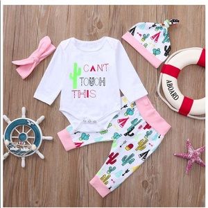 4pc Set Baby Girl Outfit 0-6m